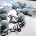 SALE Jewelry Necklace, Blue Aquamarine Rock Gemstone Necklace, Luxe Modern Fashion Necklace