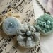 Soft Sea Foam Floral Necklace