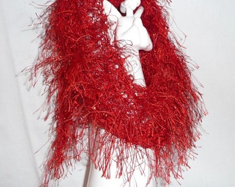 Popular items for red eyelash yarn on Etsy