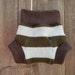 Upcycled Wool Soaker Cover Diaper Cover With Added Doubler Aqua Blue/Brown Stripes SMALL 3-6M Kidsgogreen