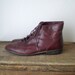 s a l e 15% o f f vintage Deep Burgundy lace up leather Etienne Aigner ankle boots