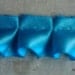 Box pleated satin ribbon in turquoise with gold edges fabric sewing trim for crafts flowers,, scrapbooking, couture, 34 yards