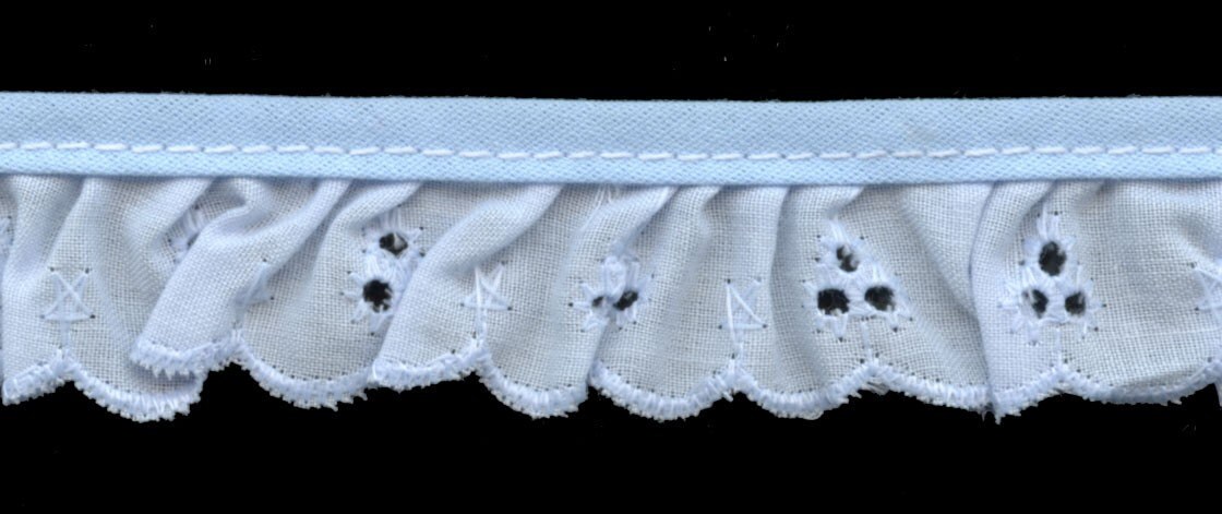 Eyelet lace ruffled Fabric Sewing Trim for baby blankets