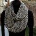 INFINITY LOOP SCARF..Multi-Colored Tan Black Grey..Super-Soft & Warm Winter Crochet Scarf..Cowl..Neck Warmer..Ready to Ship in 1 to 3 Days