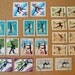 22 Ice SKATING Postage Stamps circa 1976-1989, 2 each of 11 different designs - STAMP SPECIAL: Any 3 sets for 15 Dollars
