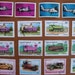 42 Postage Stamps PLANES, Trains and Automobiles, 1978 -1999, 2 each of 21 different designs - STAMP SPECIAL: Any 3 sets for 15 Dollars