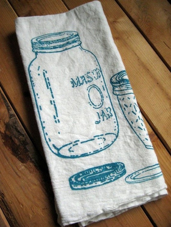 Tea Towel Screen Printed Flour Sack Towel Soft and