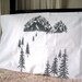 Pillow Cases - Screen Printed Scenic Mountain View Pillow Covers (set of 2 standard) - Eco Friendly Bedding