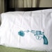 Screen Printed Pillow Cases - Set of 2 Standard Sized Revolver and Daisy Pillow Covers - Eco Friendly Bedding