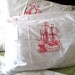 Screen Printed Nautical Pillow Cases - Set of 2 Standard Sized Pillow Covers - Eco Friendly Bedding