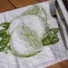 Screen Printed Organic Cotton Cloth Napkins - Eco Friendly Dinner Napkins - Citrus