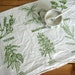 Screen Printed Organic Cotton List of Herbs Flour Sack Towel