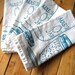 Hand Printed Organic Cotton Cloth Napkins - Eco Friendly Dinner Napkins - Mason Jar Illustration - Housewarming gift