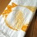 Screen Printed Organic Cotton Citrus Flour Sack Towel - Perfect Tea Towel For Dishes - Eco Friendly