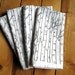 Screen Printed Organic Cotton Birch Tree Cloth Napkins - Eco Friendly Dinner Napkins