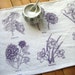 Screen Printed Organic Cotton Spring Flowers Flour Sack Tea Towel - Soft and Absorbent Dish Towel