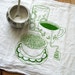 Screen Printed Organic Cotton Flour Sack Towel - Breakfast Illustration - Awesome and Eco Friendly Tea Towel for Every Day