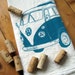 Screen Printed Organic Cotton VW Flour Sack Tea Towel - Soft and Absorbent Dish Towel