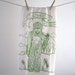 Tea Towel - Screen Printed Organic Cotton Sasquatch Flour Sack Towel - Awesome and Eco Friendly Dish Towel