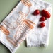 Screen Printed Organic Cotton Mason Jar Flour Sack Towel - Perfect Tea Towel for Dishes