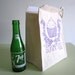 Screen Printed Recycled Cotton Lunch Bag - Reusable and Washable - Eco Friendly and Awesome - Fun and Unique Cupcake Illustration