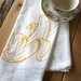 Tea Towel - Screen Printed Organic Cotton Flour Sack Towel - Soft and Absorbent Dish Towel - Banana Illustration