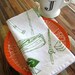 Screen Printed Organic Cotton Cloth Napkins - Eco Friendly Dinner Napkins - Camping Equipment Illustration - For the outdoorsman