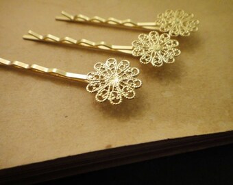 30Pcs 18K Gold Plated Bobby Pins F