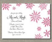 Holiday Party Invitation - Set of 24 - Red Snowflakes by Flair Designery Il_170x135