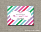 Holiday Sticker or Gift Tag - Set of 24 - Personalized Bright and Merry by Flair Designery Il_170x135