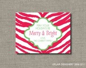 Holiday Sticker or Gift Tag - Set of 24 - Personalized Merry Zebra by Flair Designery Il_170x135