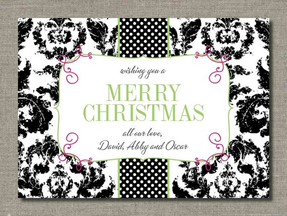 Personalized Holiday Card - Holiday Dazzle - Set of 24 flat cards Il_570xn