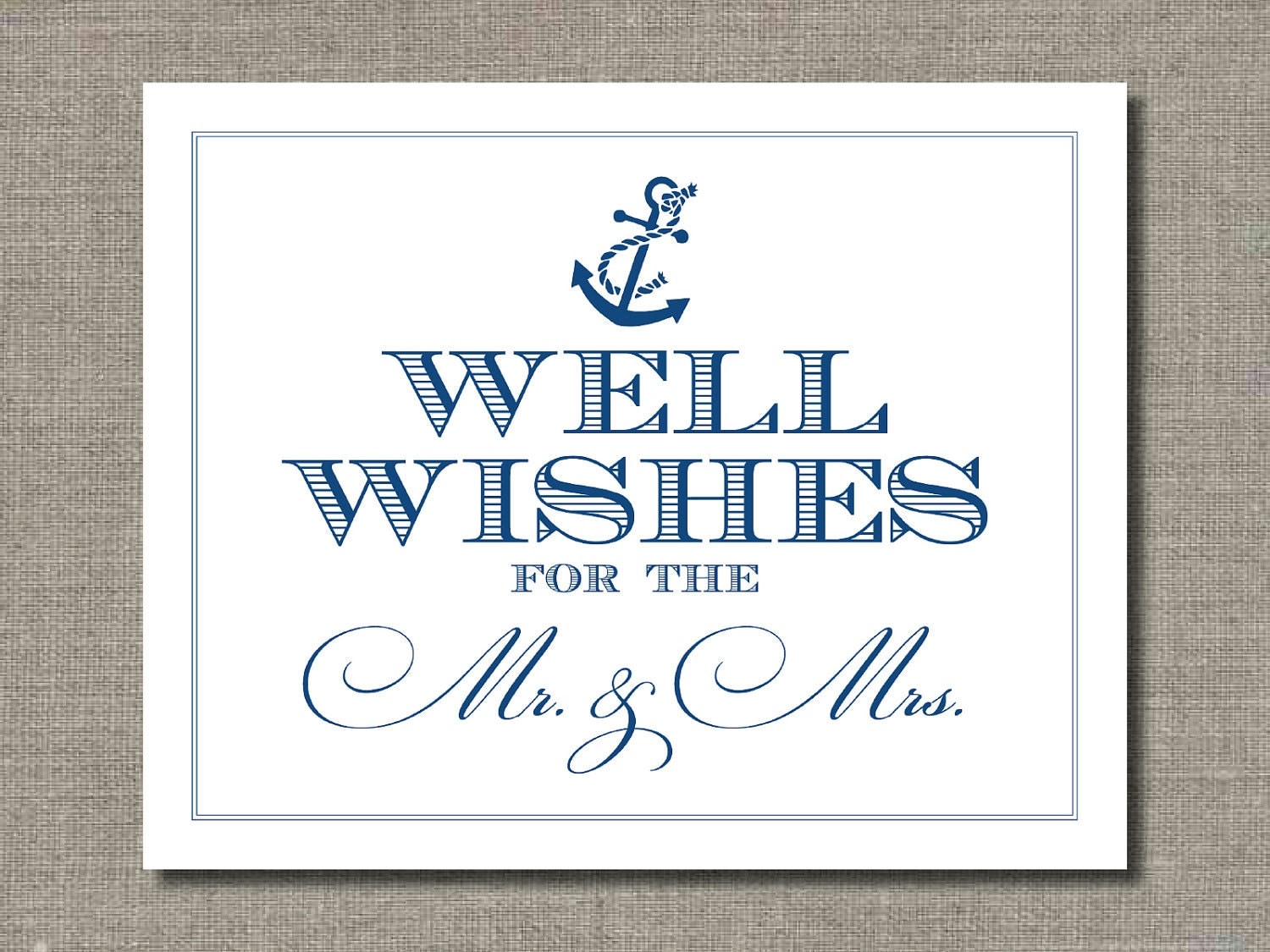 Well Wishes 8 X 10 Wedding Poster Table Sign Or By Abigailcdesign