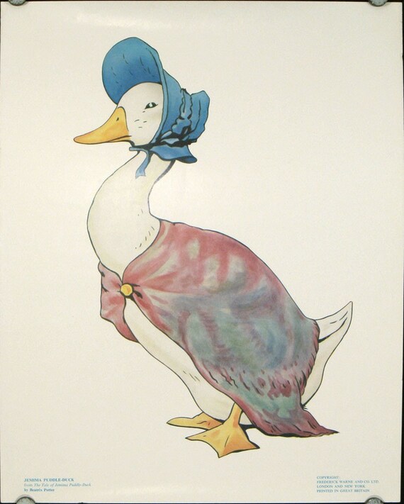 Beatrix Potter Illustrations. FIVE VINTAGE COLOR PRINTS