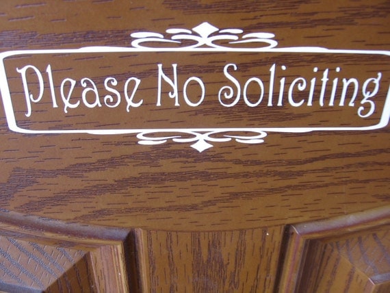 Business Stickers Sign 3''X7'' Door Window Sticker Indoor Outdoor... No Soliciting - Foto 9