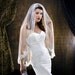 GLAMOUR Bridal Collection Ivory Lace Pearl and Rhinestone Fingertip Veil SAMPLE SALE