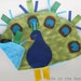 Cuddly Minky PEACOCK Ribbon Tag Blankie Blanket Lovie Lovey Baby Gift