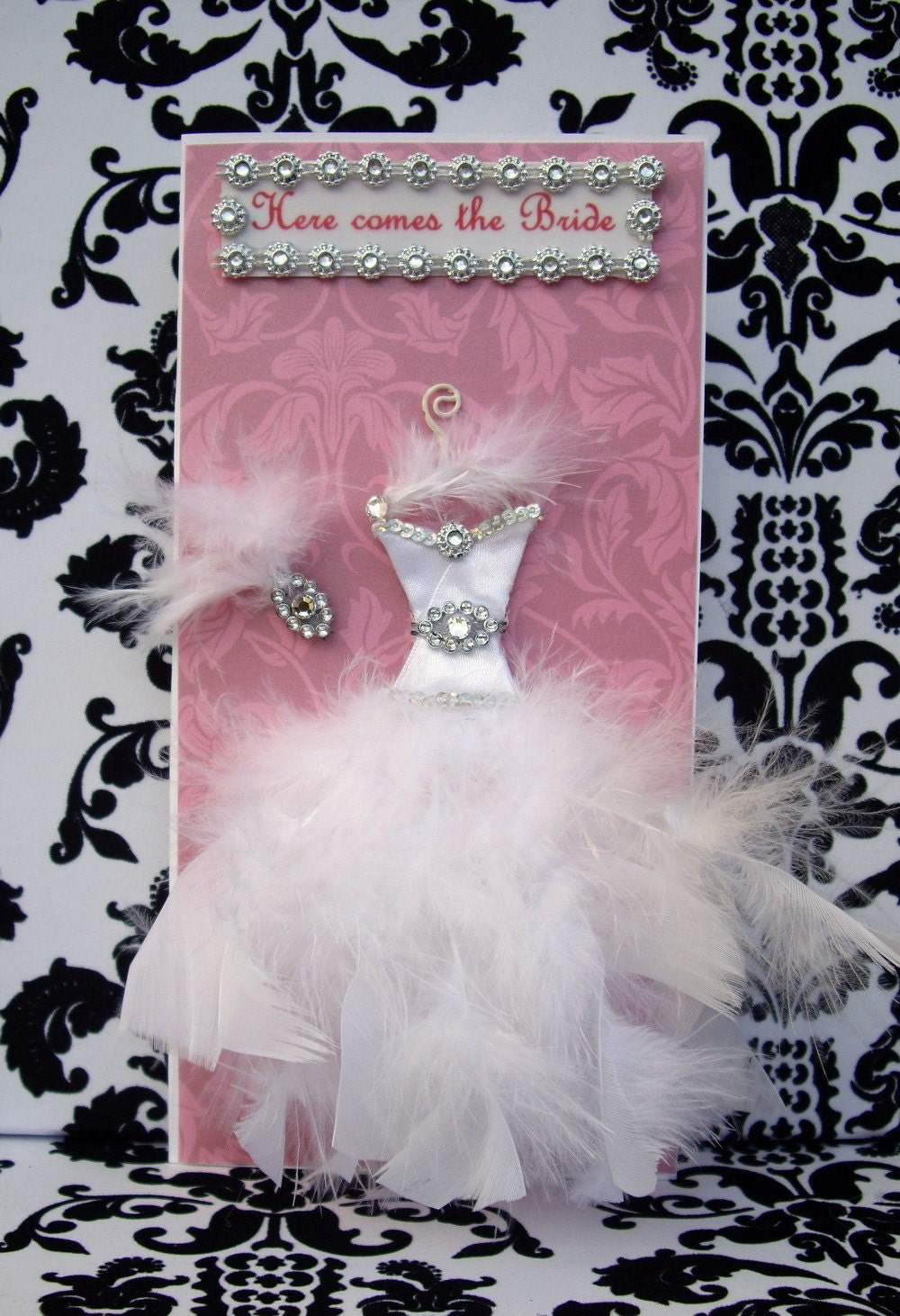 Carrie Personalised Wedding Dress Card / Wedding Dress Card