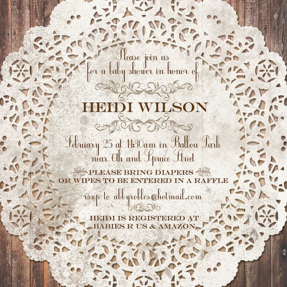 Vintage Bridal Shower Invitations Etsy 1