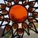 Glass Orange Sun Suncatcher