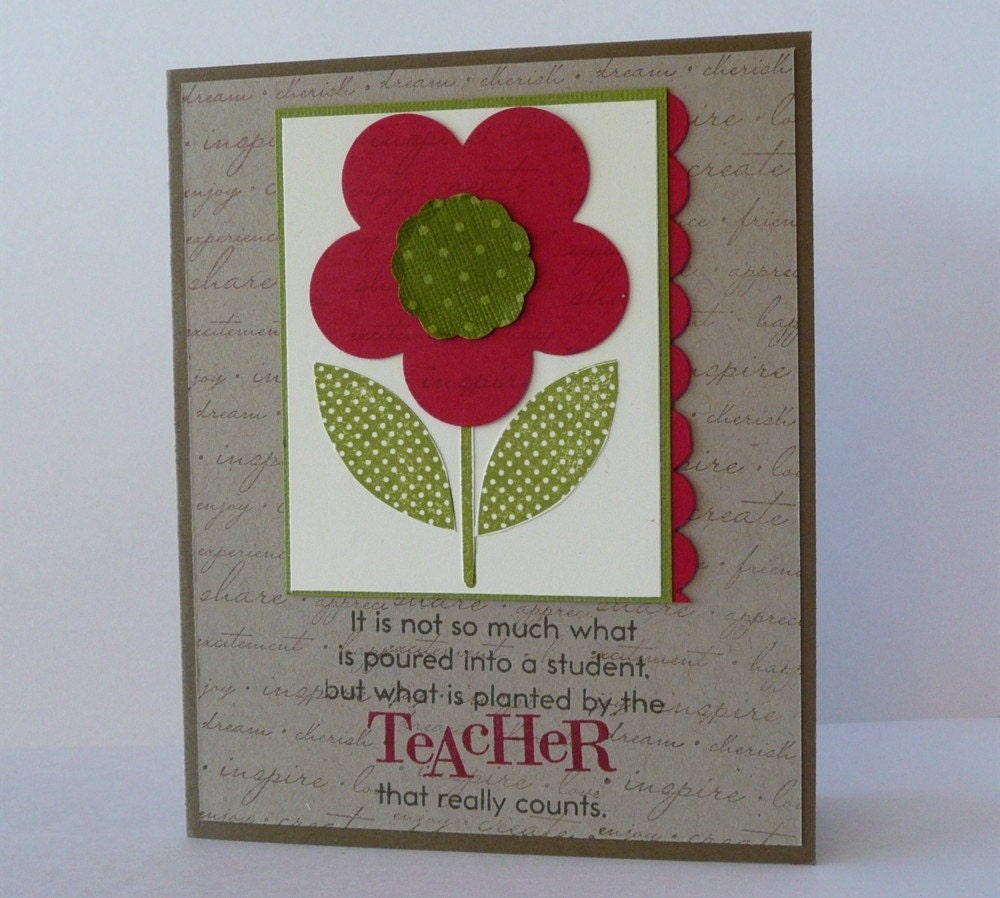 Stampin Up Teacher Appreciation Card Thank You