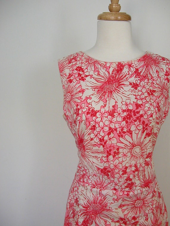 Vintage Lilly Pulitzer Dress 60s Shift Floral Sheath Resort