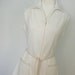 1970s White Jumpsuit / womens jumper / womens jumpsuit / culottes / zip up / gauchos / resort wear / hipster / medium