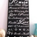 New Script - WEDDING VOWS - Typography Word Art Sign -Customize with your Date on back