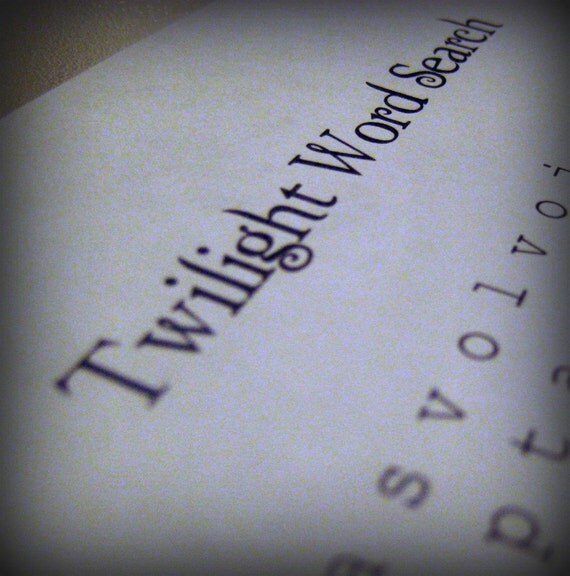 Twilight Saga Word Search and Find