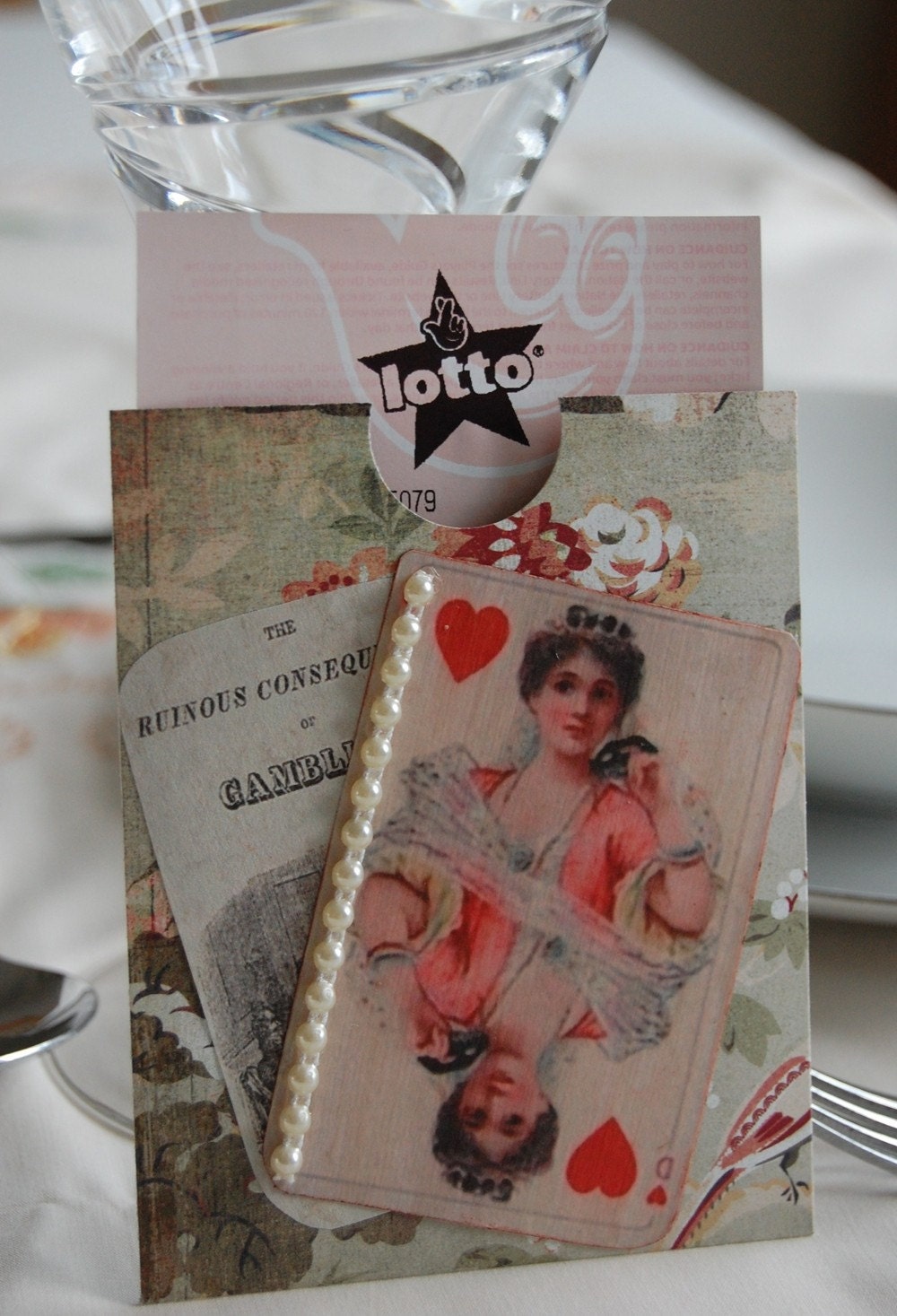 Vintage Style Lottery Ticket Holder Favors by vintagetwee on Etsy