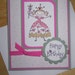 Pretty Princess Birthday Card - pink and green