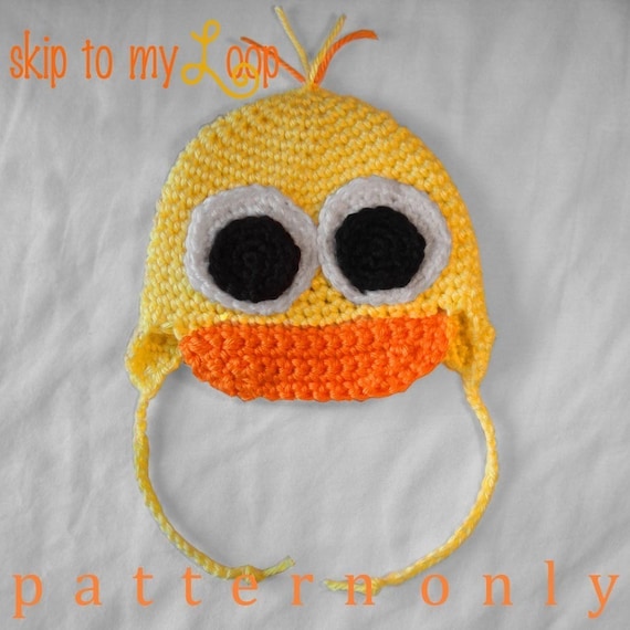 baby beanie pom pom pattern crochet Hat Duck on skiptomyloop Etsy Crochet Pattern by