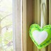 40% OFF - Dopamine Molecule Felt Ornament Ornament - Chemistry Heart Ornament in Lime and White