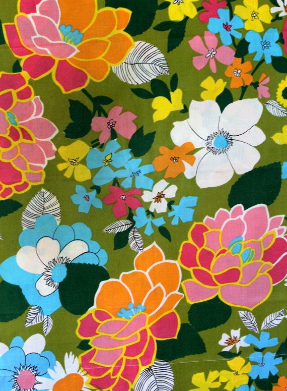 Full Sheet Set 1960s Flower Power